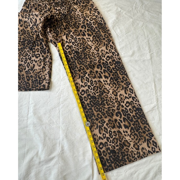 Cider Leopard Print Wide Leg Pants Women's XL 100% Cotton NWT Fun Trendy Neutral - Picture 12 of 12
